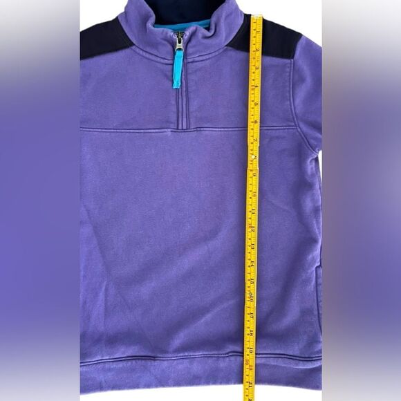 Lands’ End Kids Purple Half Zip Pullover Sweatshirt. Youth Medium. 10-12. 10. 12 - Picture 3 of 5